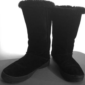 Black Velour Boots